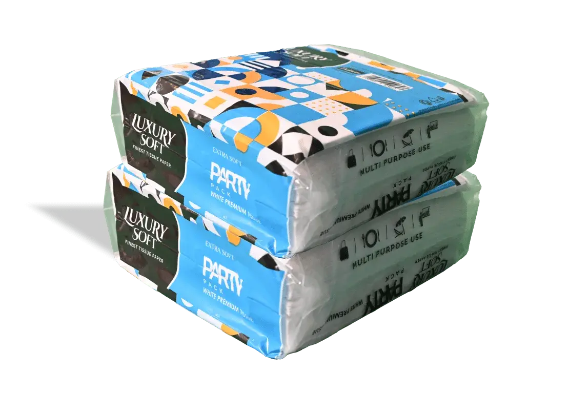Luxury Soft 2-Ply Multipurpose Tissue White Party Pack
